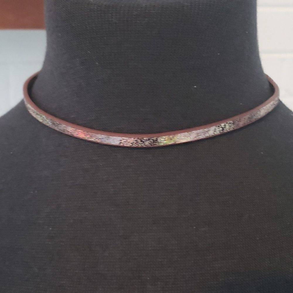 ‎Brown/Silver Choker
